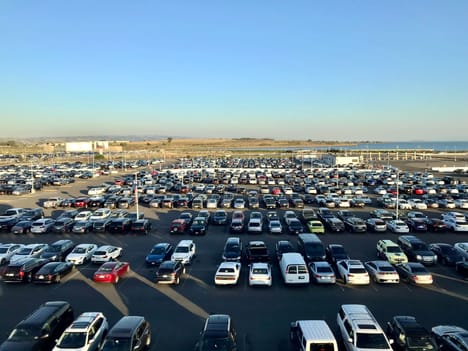 Airport parking lot